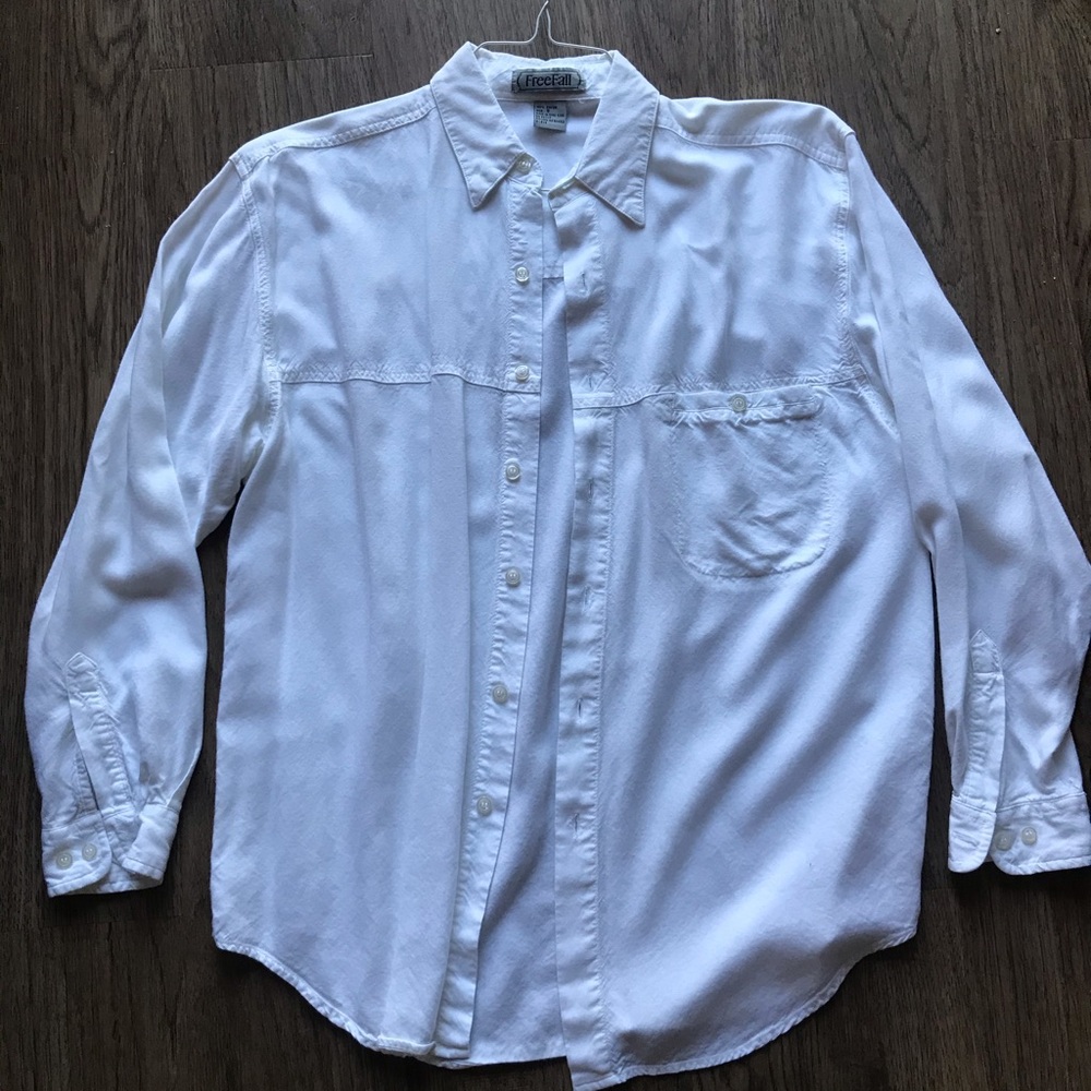 Men’s Loose White Shirt - Picture 4 of 5